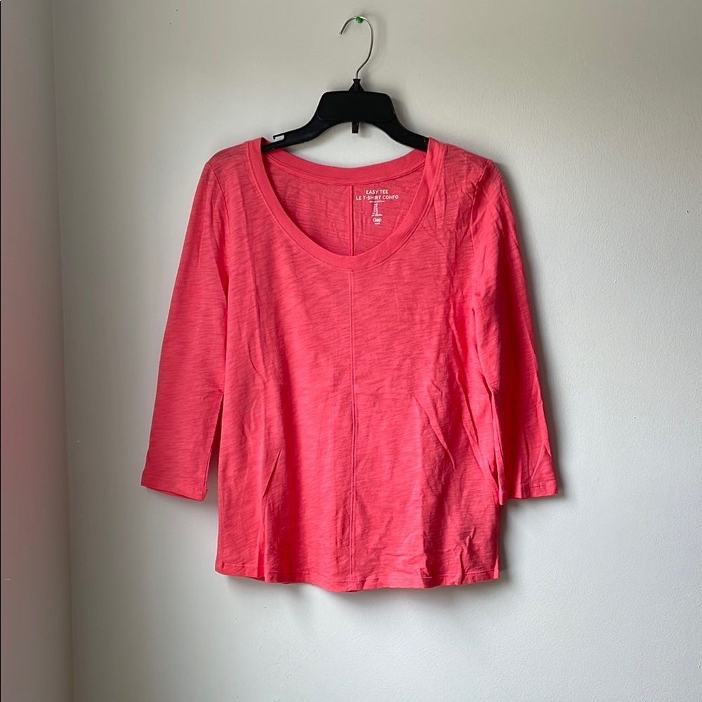 GAP Pink 3/4 Sleeve Relaxed T-Shirt